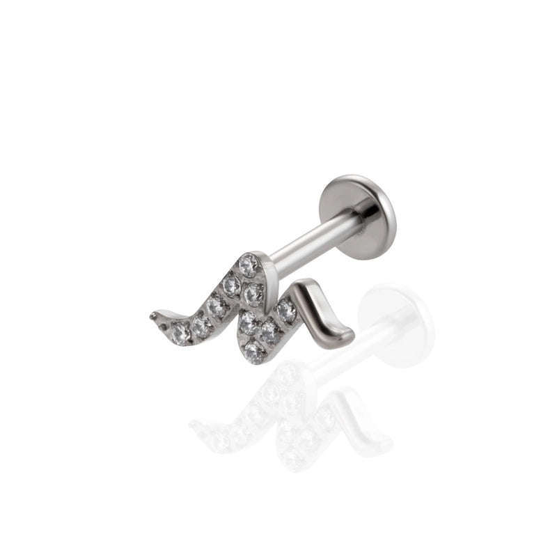 1 Piece Ear Cartilage Rings & Studs IG Style Cool Style Geometric Water Droplets Pure Titanium Plating Inlay Zircon