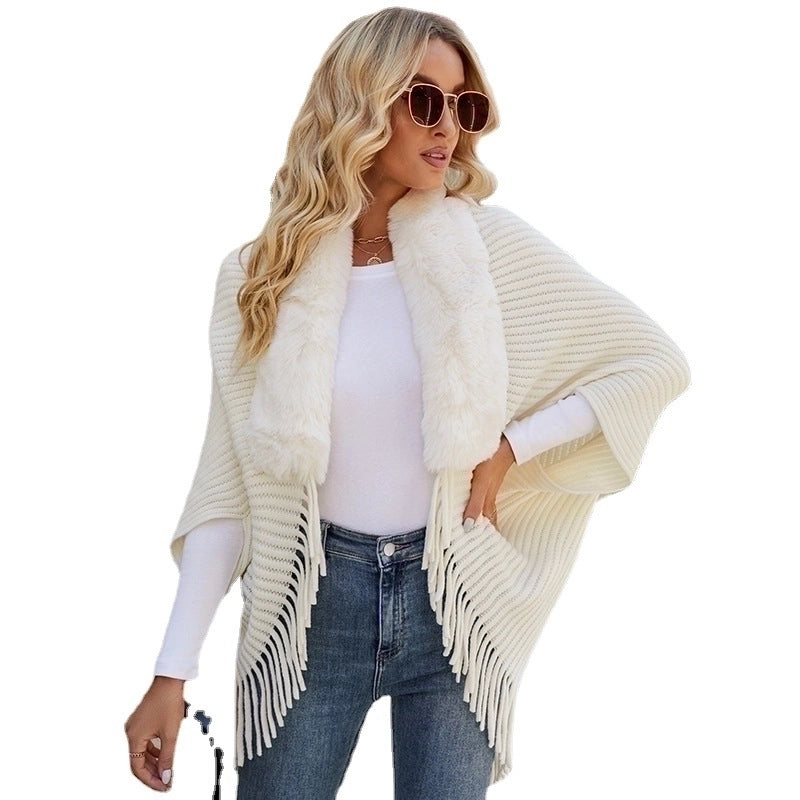 Women's Streetwear Solid Color Polyester Tassel Shawl