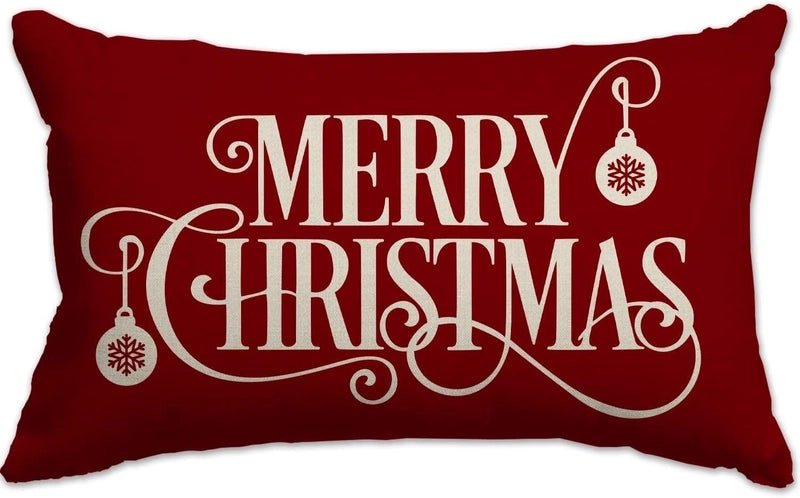 Christmas Vacation Letter Linen Pillow Cases Couch & Sofa Decor
