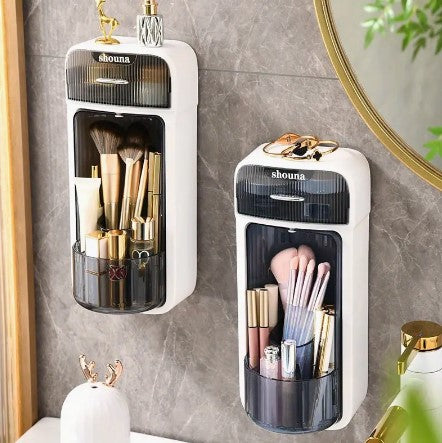 360 Rotation Makeup Brush Organizer. Large Capacity Make Up Brush Hold Rack Waterproof