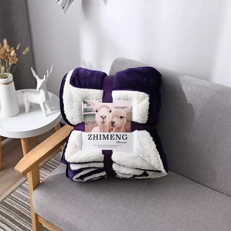 Retro Solid Color Polyester Blanket