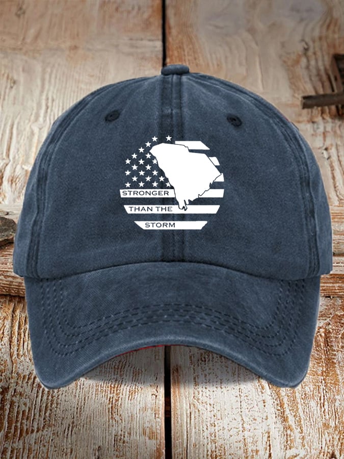 Unisex North Carolina Strong Stronger Than The Storm Print Baseball Cap