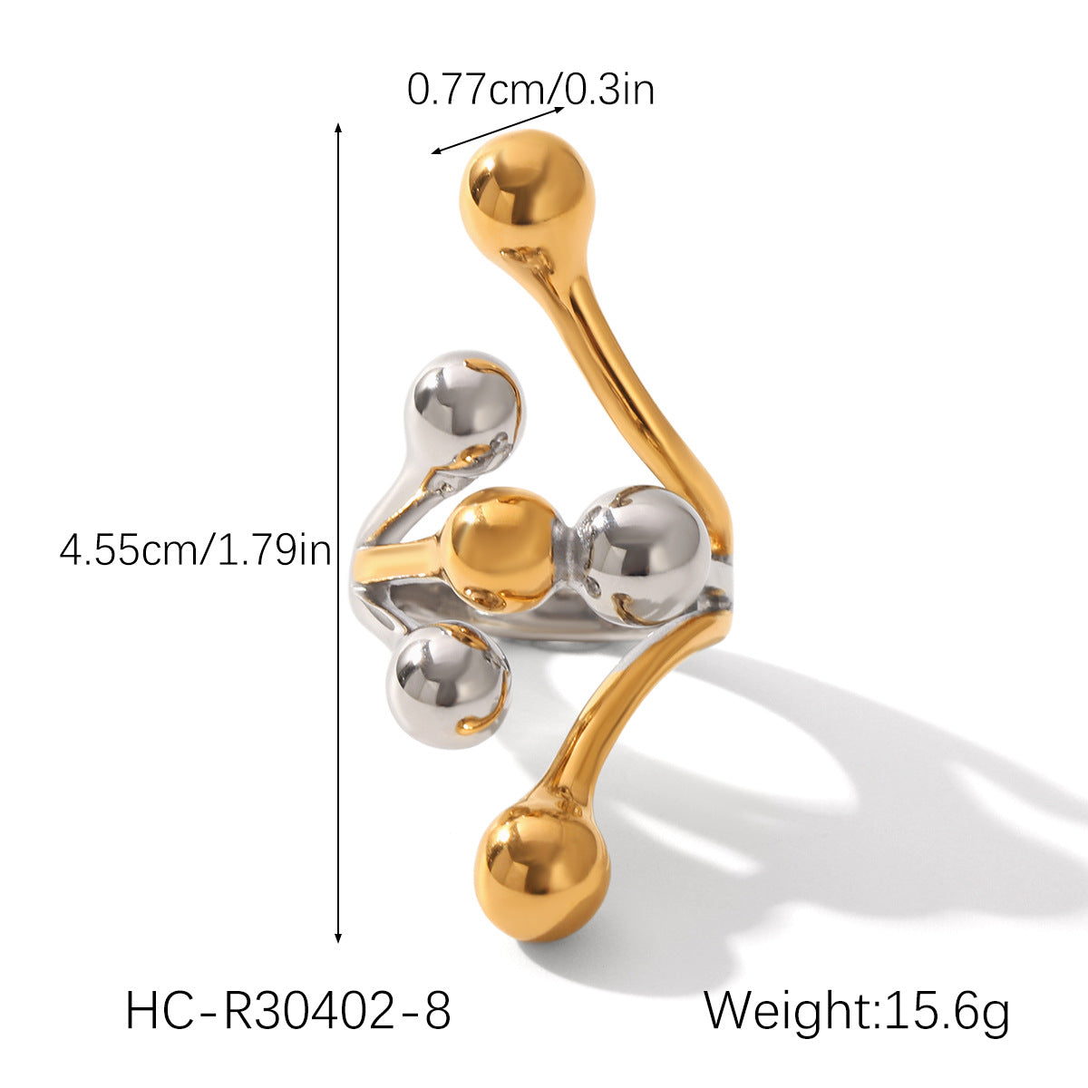 Stainless Steel Line Open Ring Hand Jewelry Niche Design Irregular Titanium Steel Ring Ring