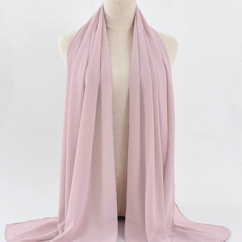 Women's Minimalist Classic Style Solid Color Satin Silk Scarf
