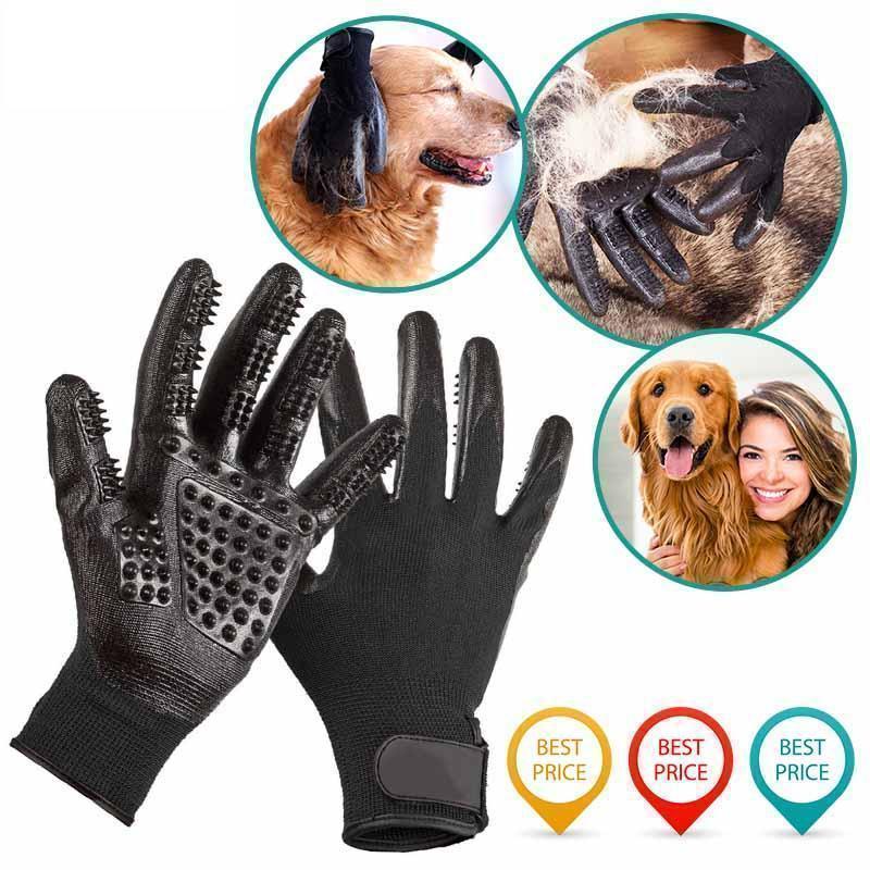 Pet Grooming Gloves. For Cats. Dogs & Horses