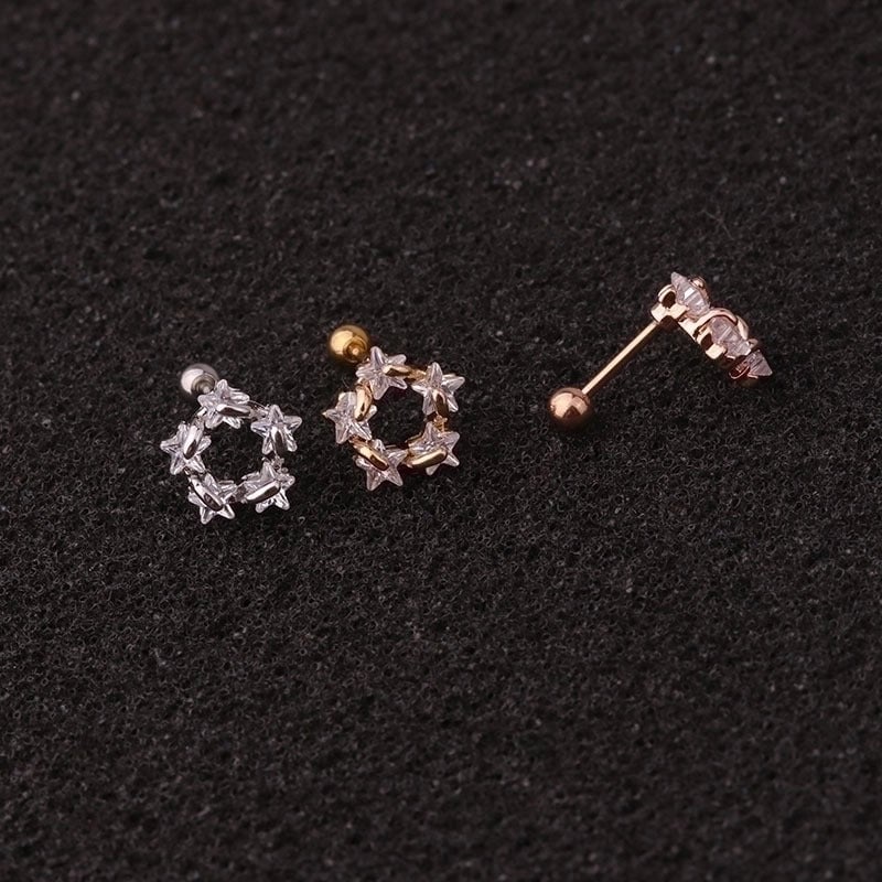 Ear Cartilage Rings & Studs Exaggerated Animal 316L Stainless Steel  Copper