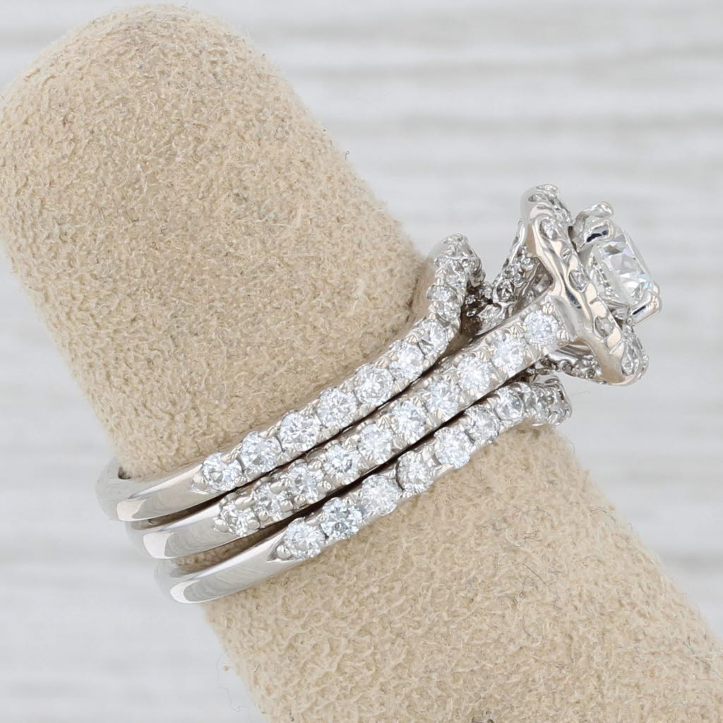 1.75ctw Contoured Diamond Wedding Bands Engagement Ring 14k Gold Neil Lane