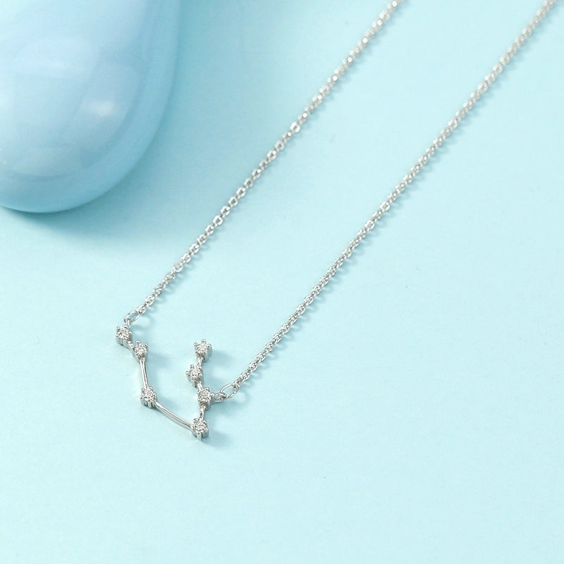 Minimalist Constellation Copper Plating Inlay Zircon Necklace