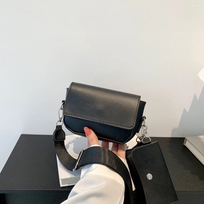 Women's Small Summer Pu Leather Streetwear Square Bag