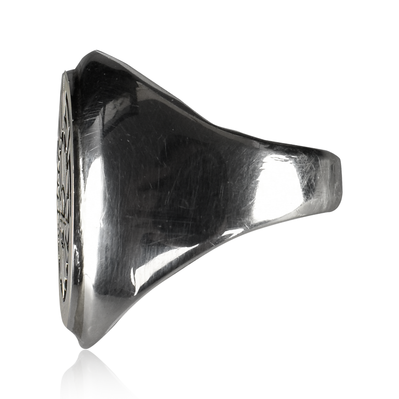 Sacred Wings Sterling Silver Signet Ring by Calvin Peterson