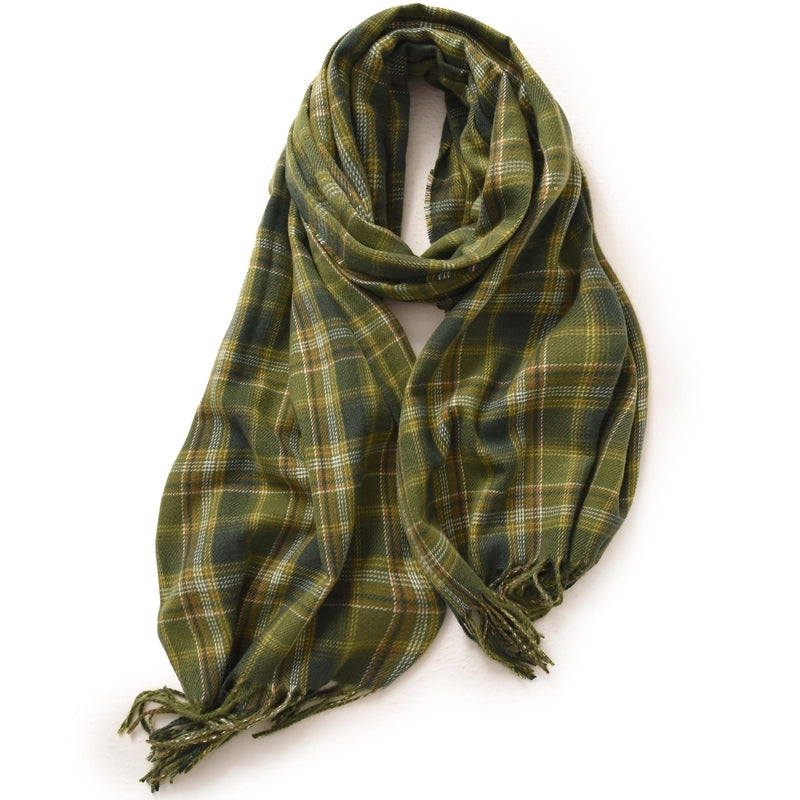 Women's Casual Streetwear Plaid Polyester Scarf
