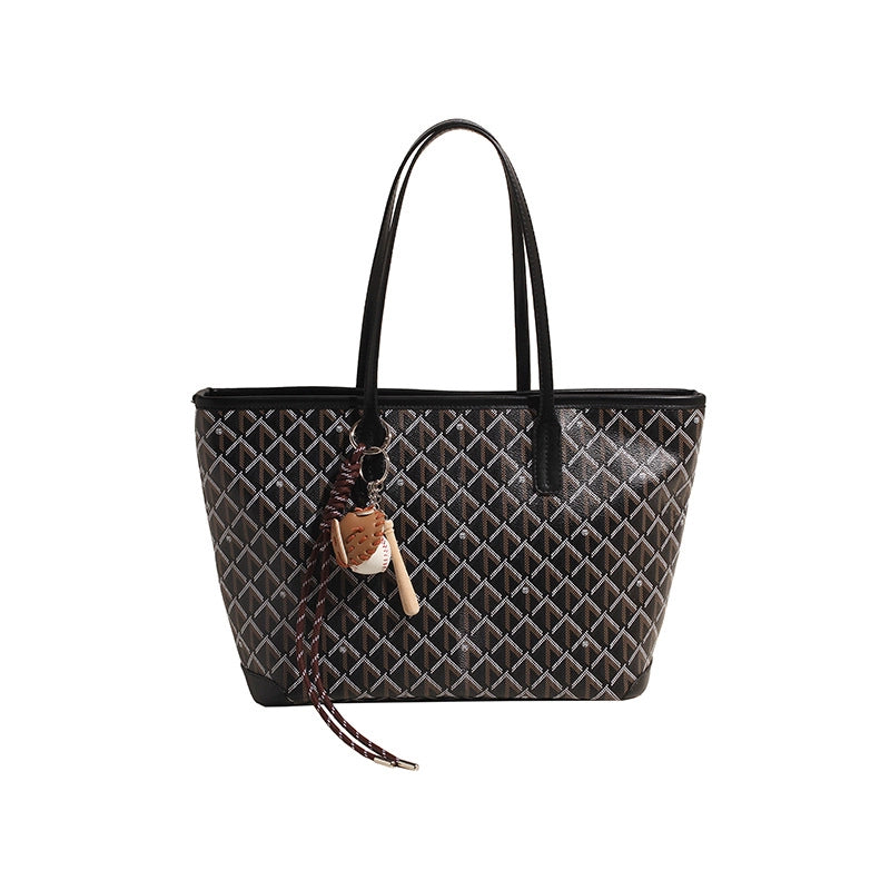 New Arrival Dog Teeth Shopping Bag Ladies Work Commuter Bag Large Capacity Totes 2024 Autumn New Women's Bags