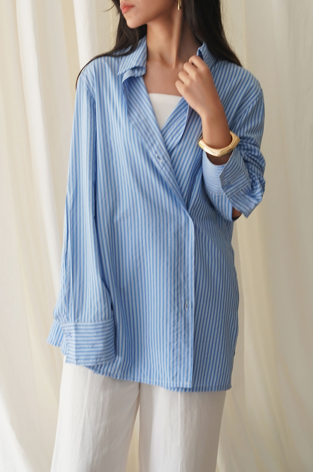 TWO WAY STRIPED SHIRT