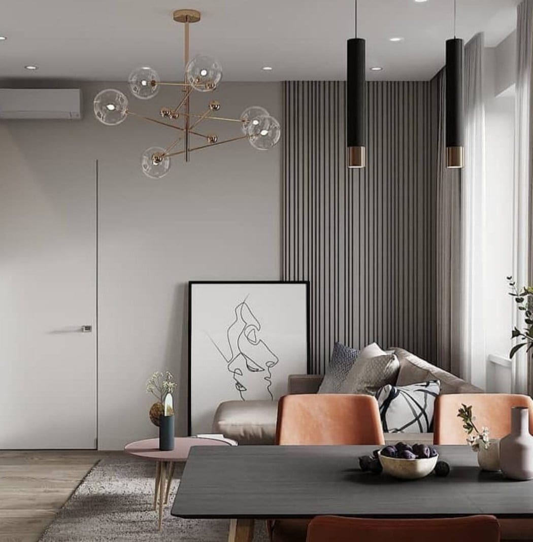 Dana 6 | Brass Modern Chandelier
