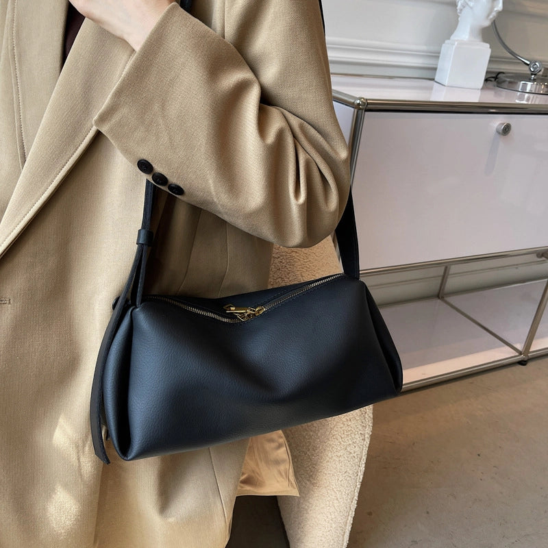 Popular Temperament Underarm Bag Fashion Simple Ladies Bag New Bags Commuter Shoulder Soft Leather Cross-Body Bag