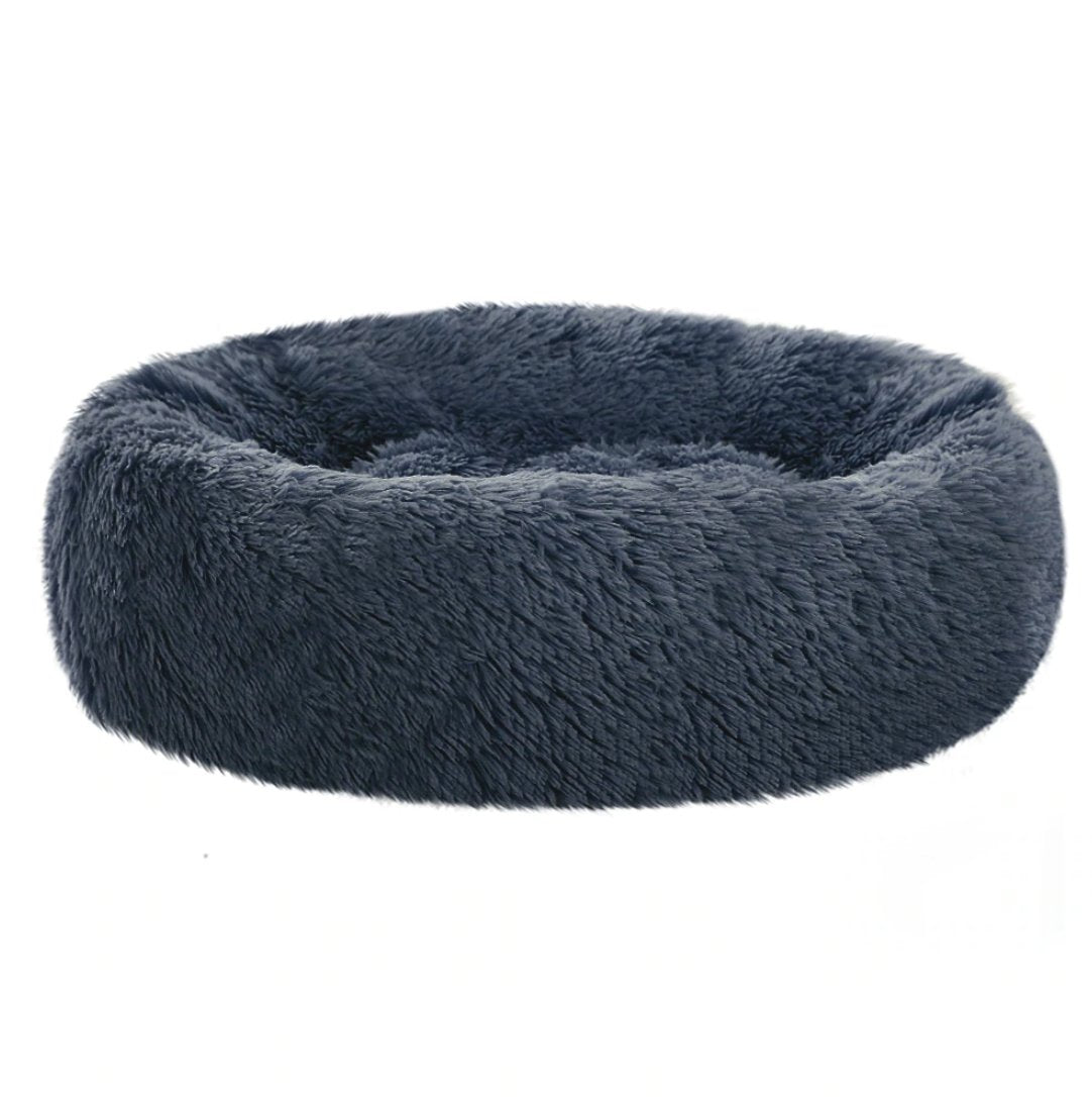 Soothing Calming Donut Pet Bed in Dark Grey