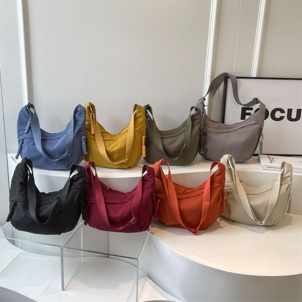 🎉Limited Offer Just ￡9.98😍Designer Direct Sales👜Women's Fashion Plain Colour Crossbody Hobo Bag