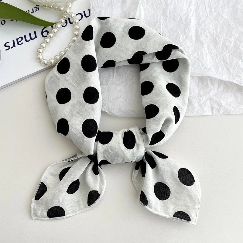 Women's Sweet Minimalist Color Block Cotton And Linen Printing Scarf