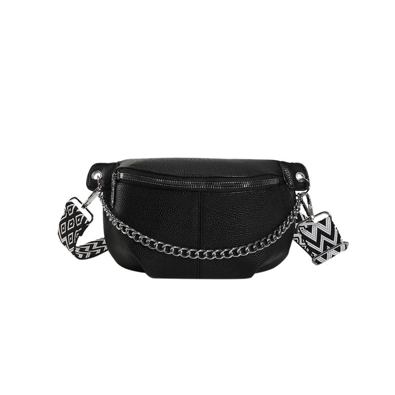 Women's Streetwear Solid Color Pu Leather Waist Bags