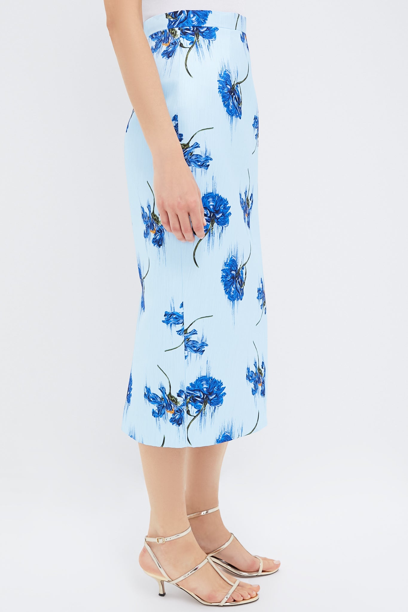 Blue Flowers on Duck Egg Lorelei Skirt