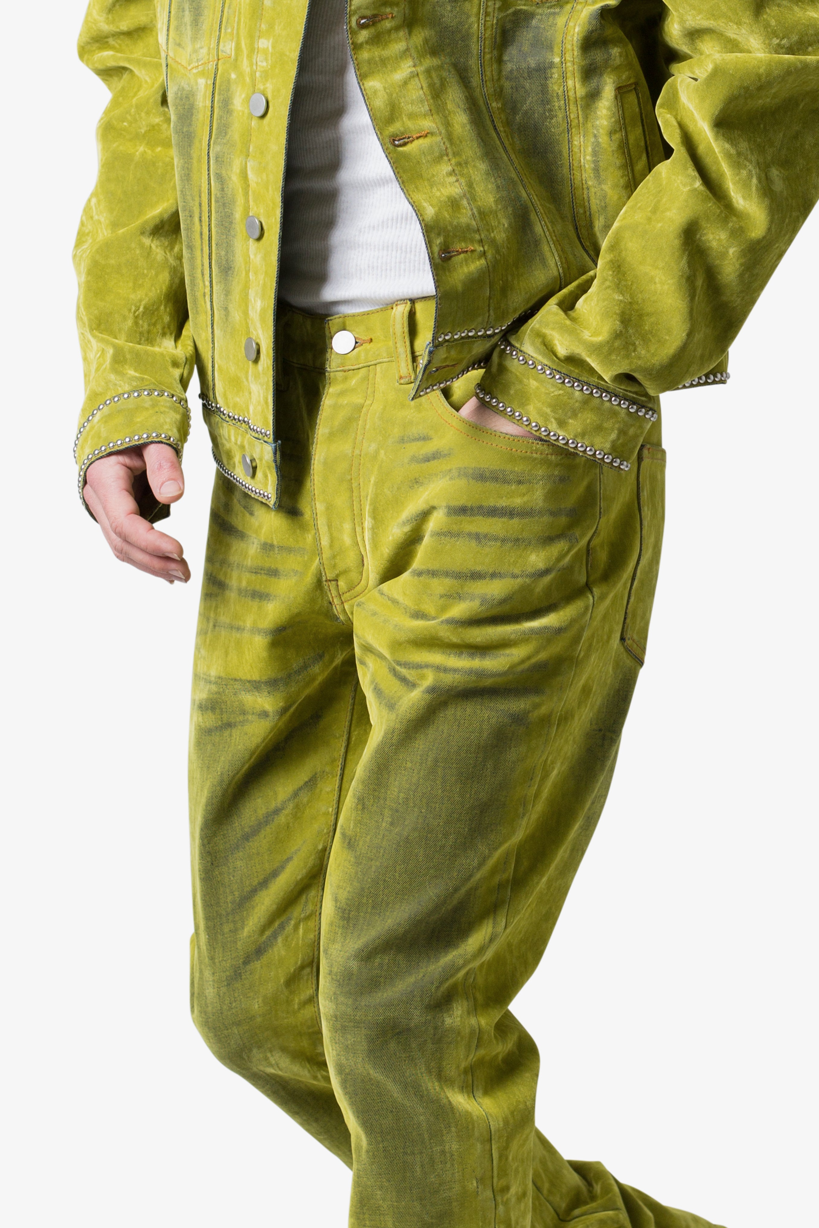 B576 Western Flare Denim - Green