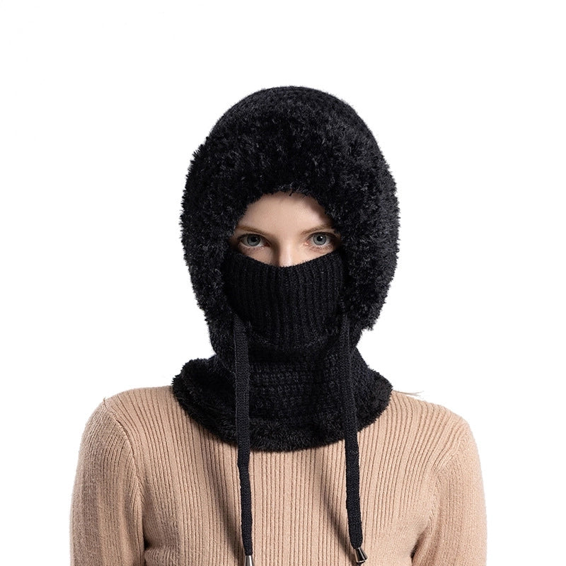 Women's Basic Minimalist Solid Color Ear Warap Wool Cap
