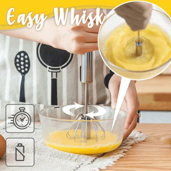 🔥BIG SALE - 47% OFF🔥Stainless Steel Semi-Automatic Whisk - BUY 2 GET 2 FREE