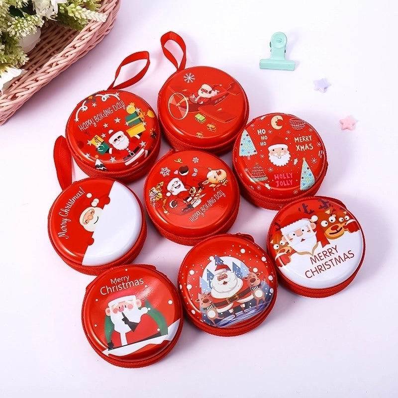 Kid'S Rabbit Christmas Tree Santa Claus Tinplate Zipper Coin Purses