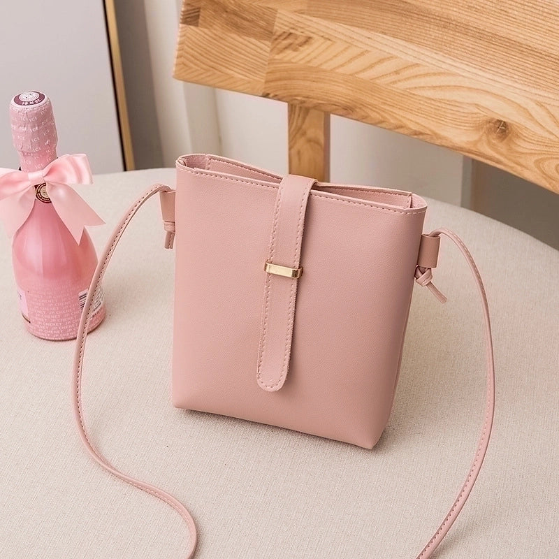 Spring New Solid Color Shoulder Messenger Mobile Phone Bag