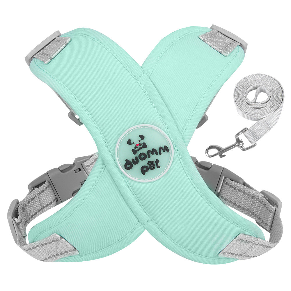 Breathable Crossed Dog Harness Leash