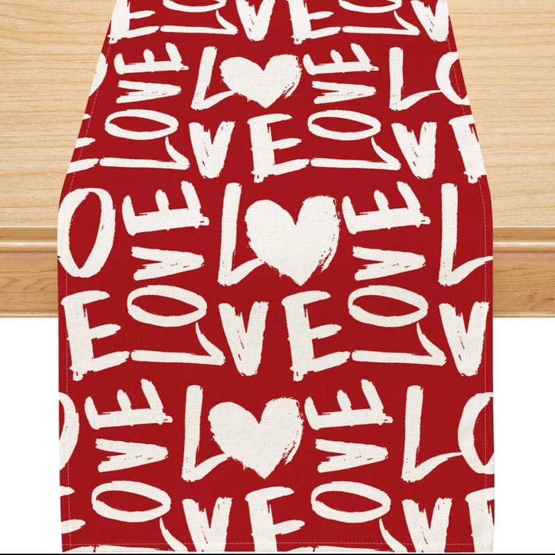 Valentine'S Day Casual Elegant Minimalist Letter Heart Shape Polyester Tablecloths