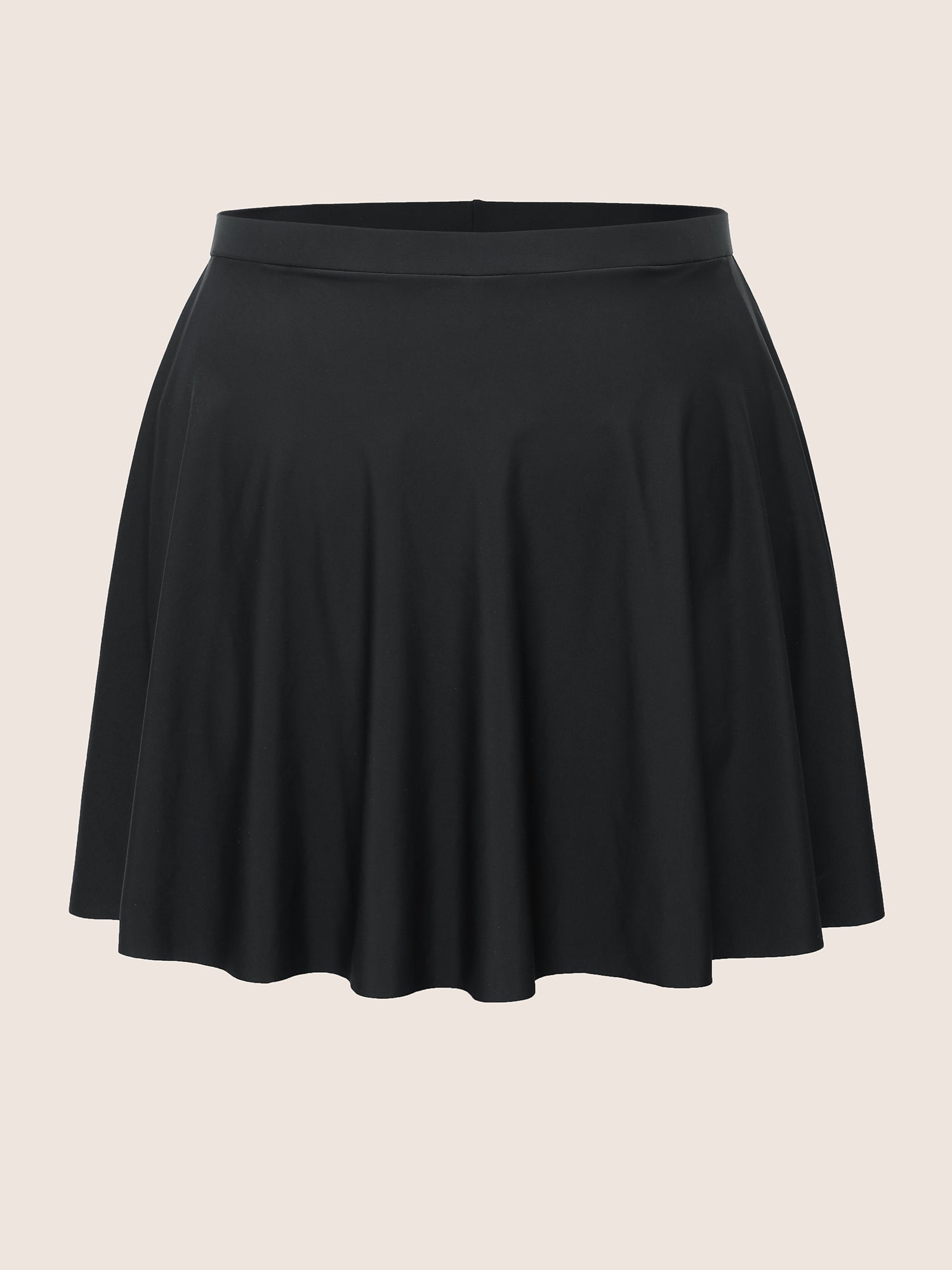 Solid Pocket Ruffles Swim Skirt