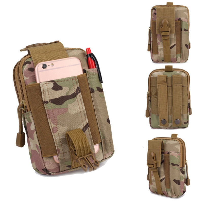Men's Sports Solid Color Camouflage Oxford Cloth Waterproof Waist Bags