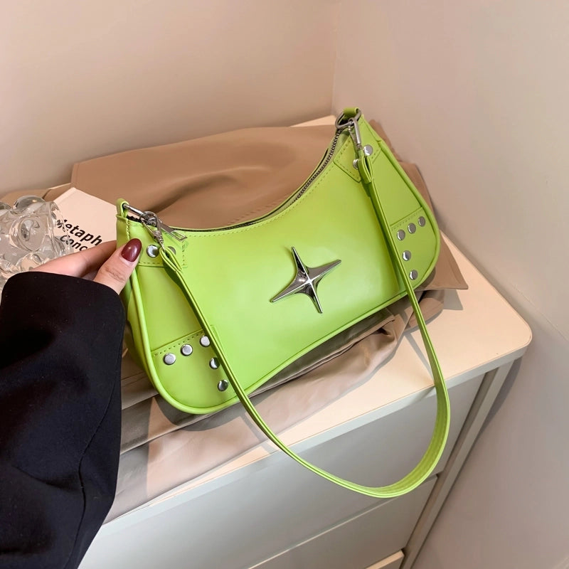 Women's Classic Style Streetwear Solid Color Pu Leather Shopping Bags