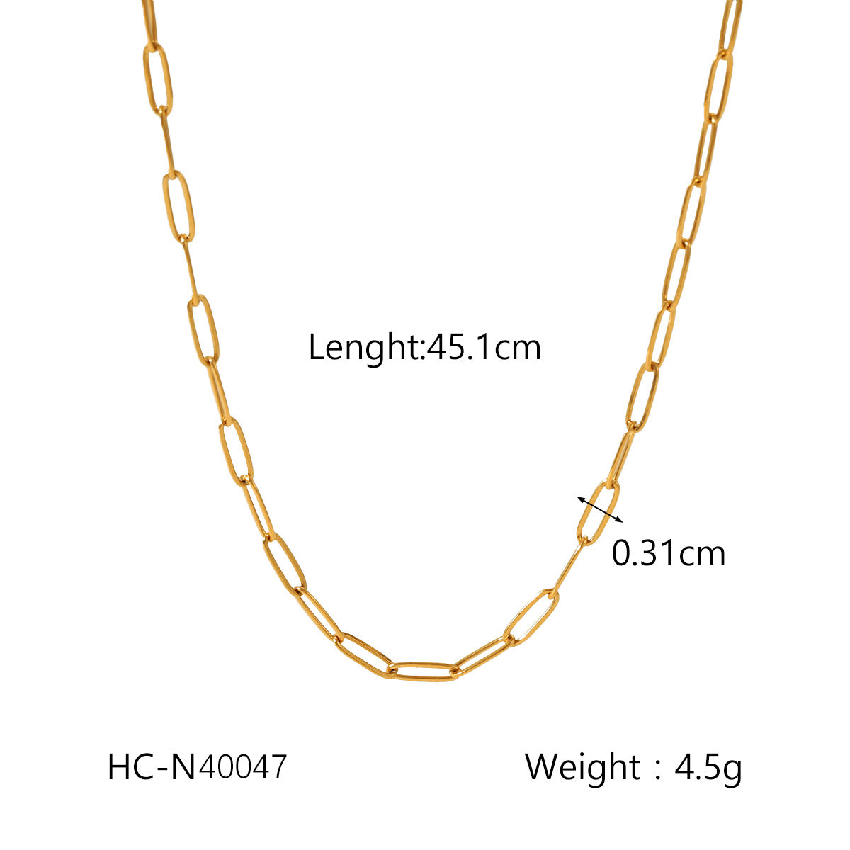 IG Style Chain Geometric Stainless Steel Electroplating Necklaces