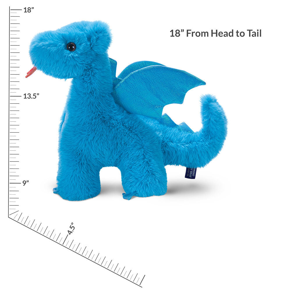 18 In. Oh So Soft Blue Dragon