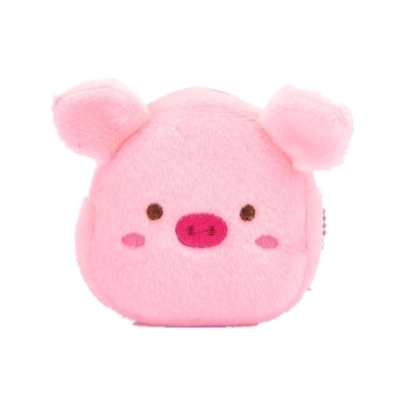 Women's Animal Plush Embroidery Zipper Kids Wallets