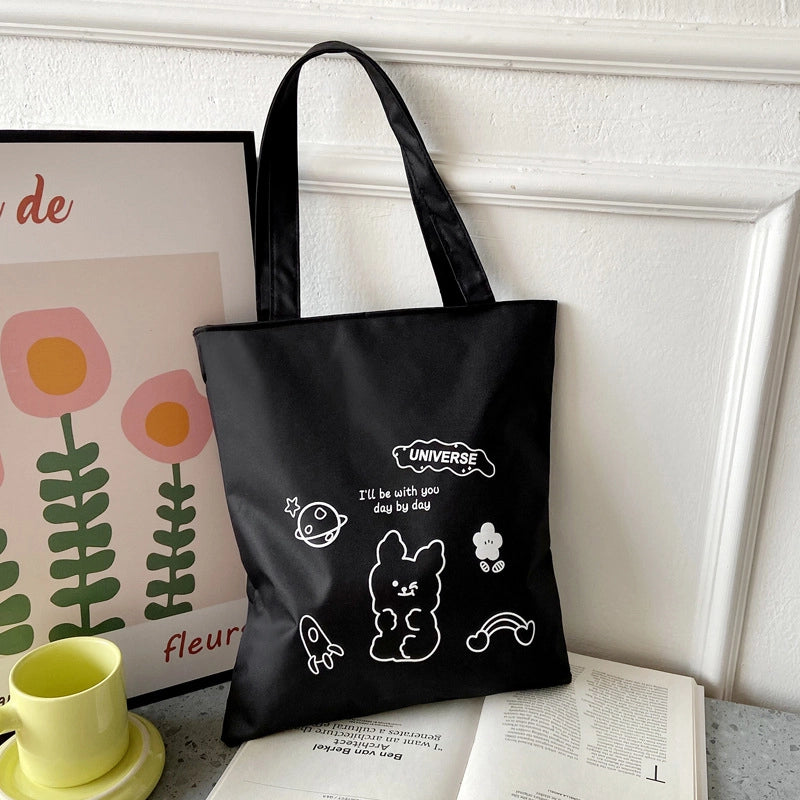 Women's Medium Nylon Animal Streetwear Square Zipper Shoulder Bag