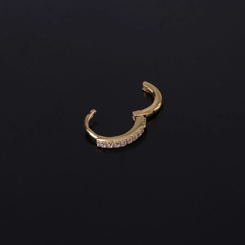 Ear Cartilage Rings & Studs Minimalist Geometric Copper Plating Artificial Gemstones