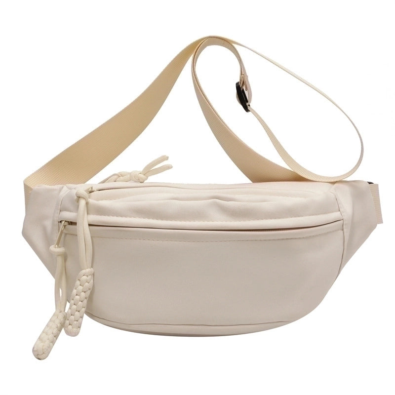 Women's Basic Solid Color Canvas Waist Bags