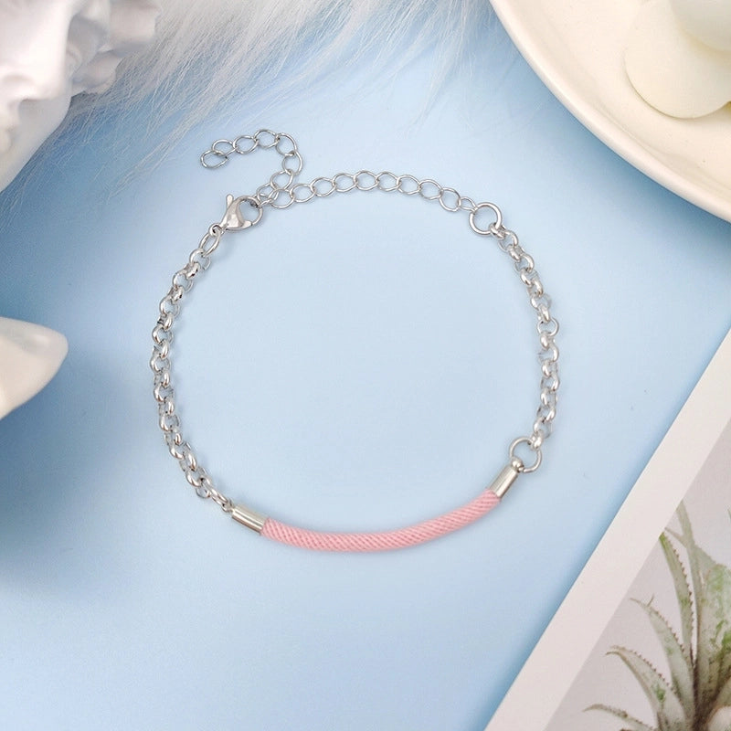Minimalist Geometric Titanium Steel No Inlaid Stainless Steel Bracelets In Bulk
