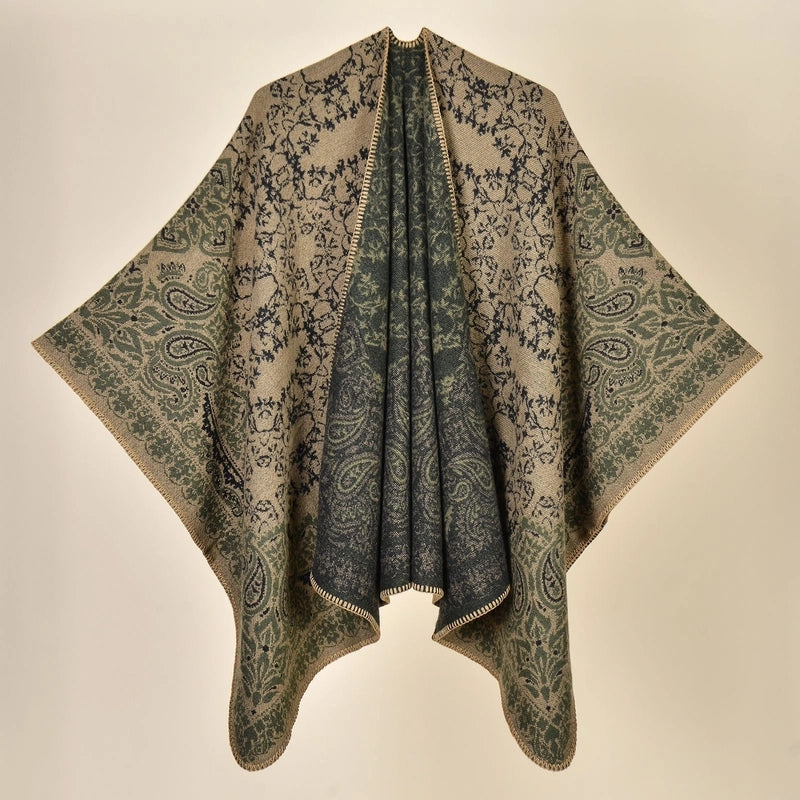 Women's Retro Graffiti Polyester Acrylic Oil Painting Shawl
