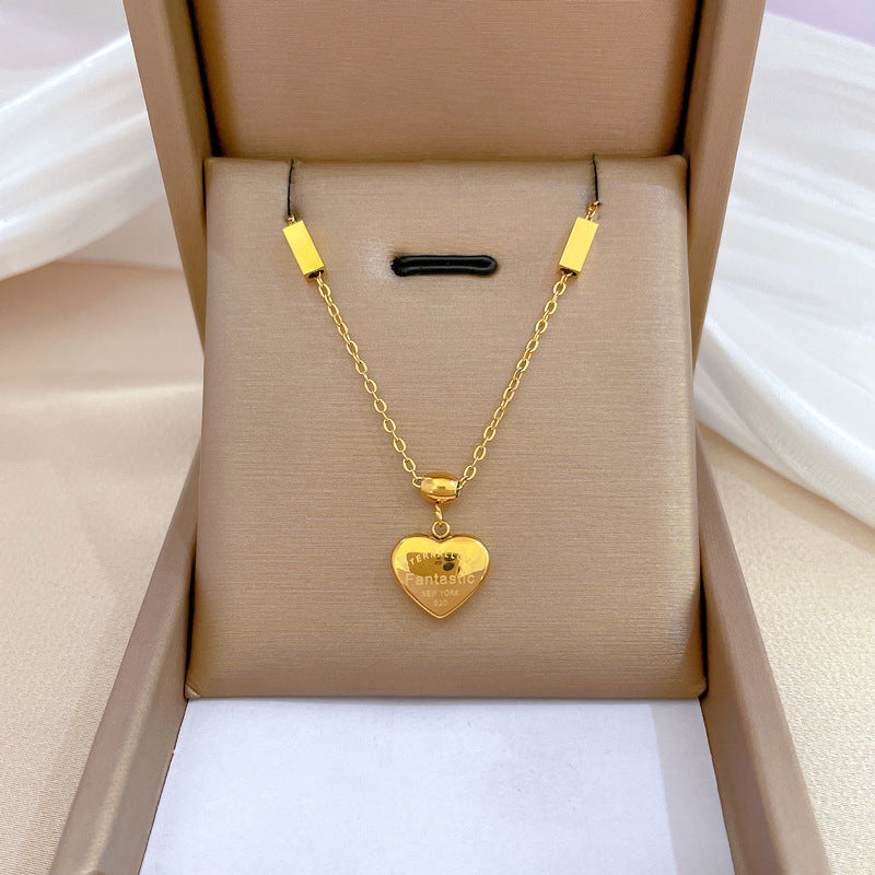 Fashion Geometric Titanium Steel Electroplating Necklaces