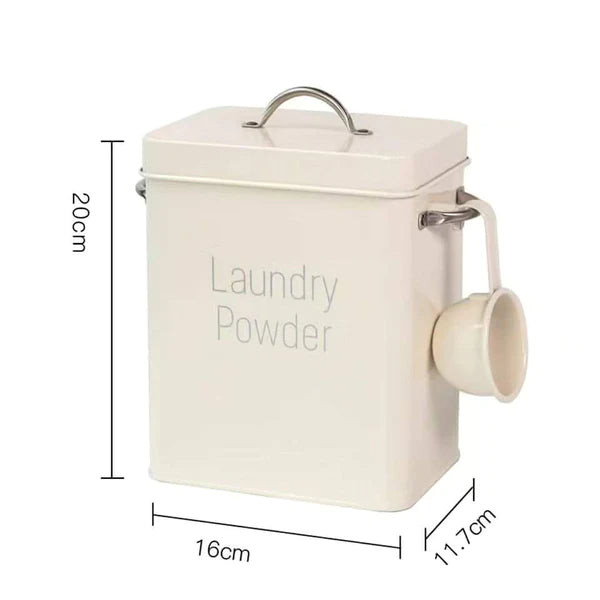 Washing Powder Bucket. Multi-Purpose Storage Box Laundry Powder Tin Square Laundry Powder Storage Box