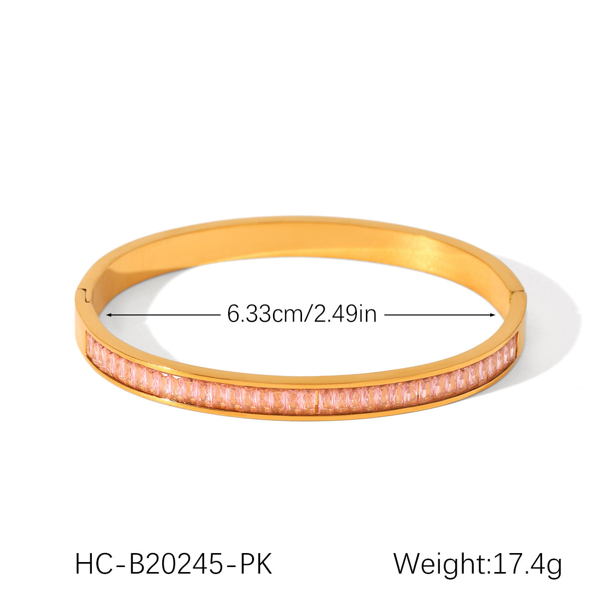 Ins Style Stainless Steel Bracelet 18K Gold-Plated Open Bracelet Titanium Steel Bracelet Female Jewelry