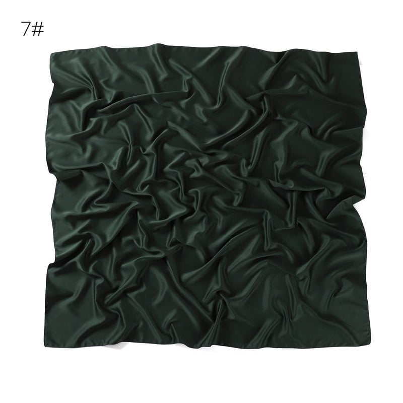 Women's Minimalist Solid Color Satin Silk Scarf