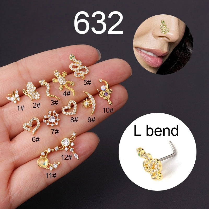 Nose Rings & Studs Fashion Animal Metal Plating
