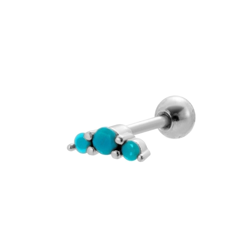 1 Piece Ear Cartilage Rings & Studs Sweet Heart Shape Flower 316L Stainless Steel  Copper Plating Inlay Zircon