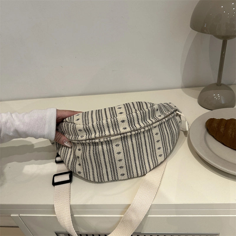 Women's Printing Vintage Style Classic Style Dumpling Shape Zipper Crossbody Bag Fanny Pack