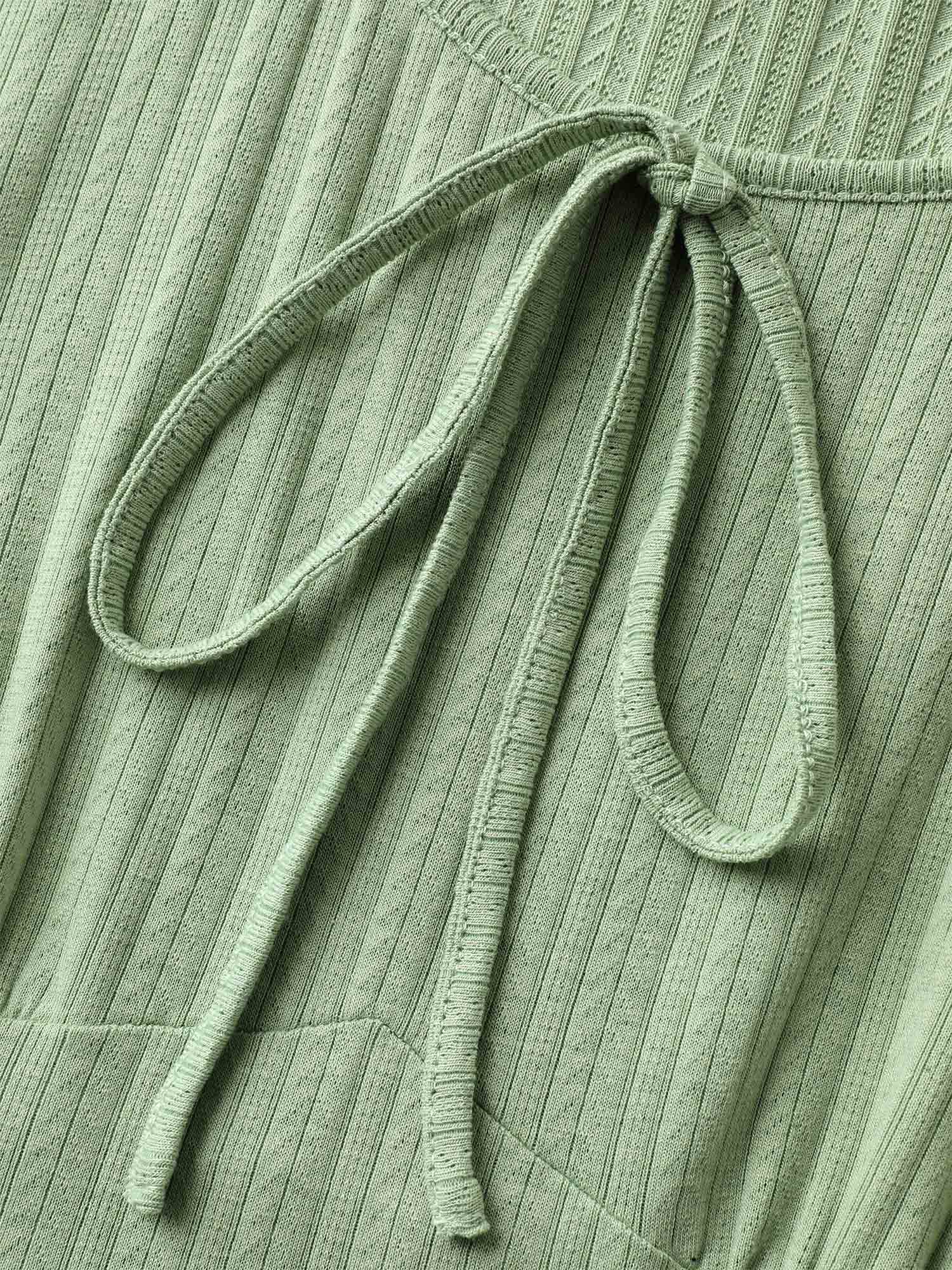 Knit A-Line Cinched Waist Midi Dress